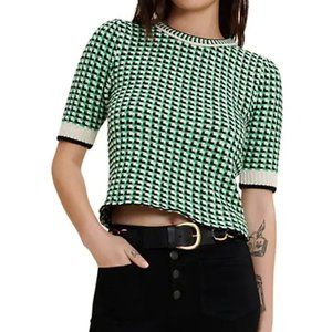 NWT Maje Moxanne Geometric Intarsia Sweater